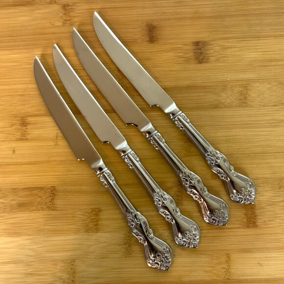 Reed & Barton Duchess Of Marlborough 4 Steak Knives 18-10 Stainless Steel - Picture 1 of 6